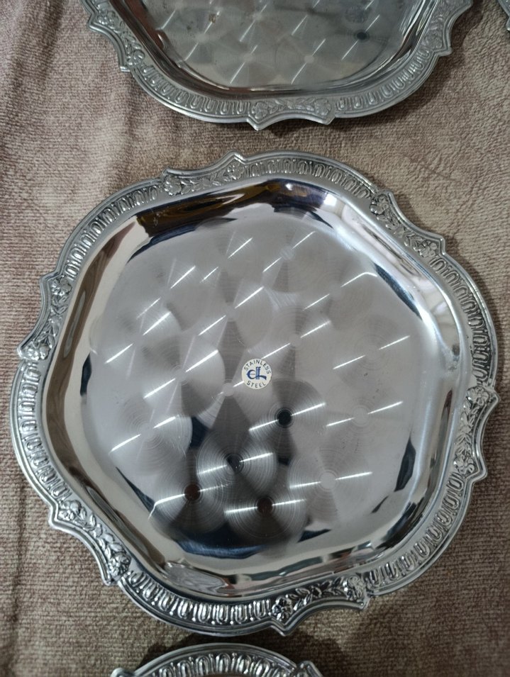 Gri Yılan Desenli Klasik Tabak Seti - Görsel 2