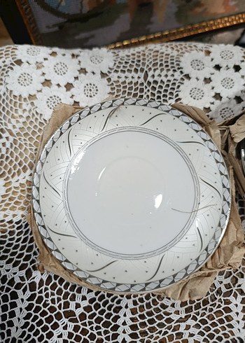 megawere Gri Detaylı Beyaz Porselen Fincan Seti - Görsel 4