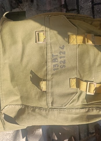 Tokalı Vintage askeri Erkek Sırt Çantası - Görsel 6