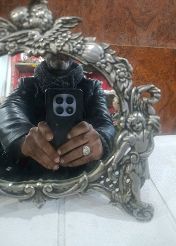 pirinç döküm Çiçek Desenli Masaüstü Ayna - Görsel 3