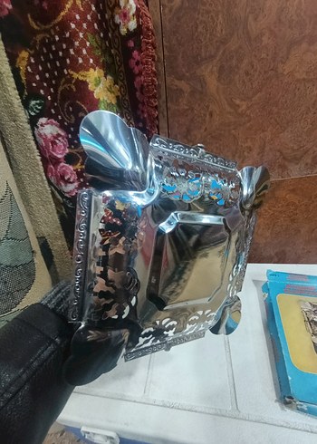 gümüş Renkli Metal Şekerlik - Görsel 7