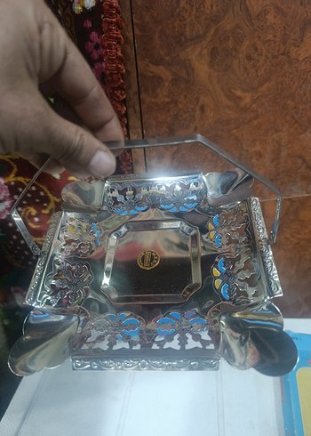 gümüş Renkli Metal Şekerlik - Görsel 3