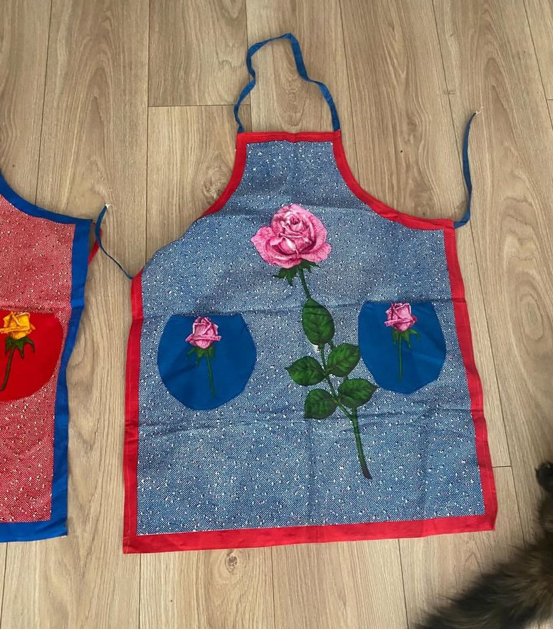 2 adet sandıktan çıkma el işi Mutfak Önlüğü - Görsel 3