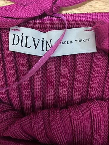 Dilvin Dilvin bağcıklı triko crop