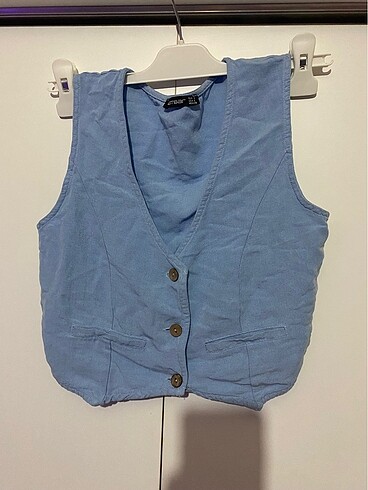 Ambar crop yelek