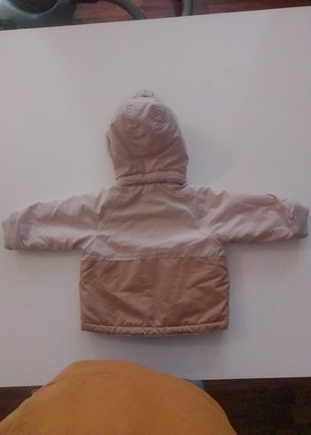 Bebek Bej Kapüşonlu Mont - Görsel 2