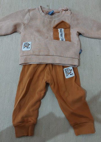 Erkek Bebek Kahverengi Uzun Kollu Takım - Görsel 2
