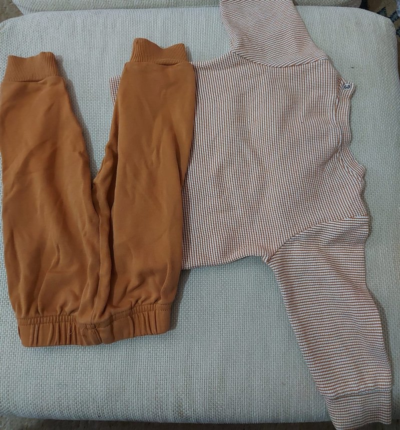 Erkek Bebek Kahverengi Uzun Kollu Takım - Görsel 3