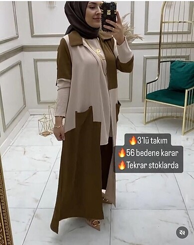 3lü takım 56 bedene kadar uyumlu