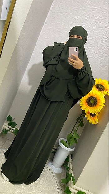 universal Beden haki Renk Abaya takim