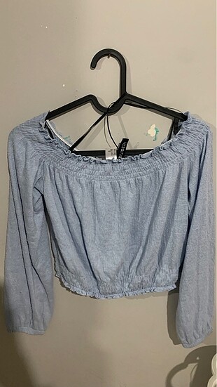 H&M bebek mavisi bluz