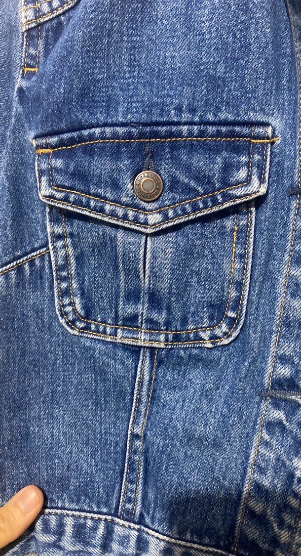 Kısa Kollu Mavi Denim Ceket - Görsel 4