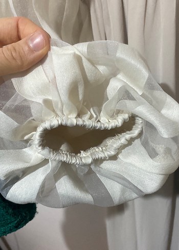 Bej Uzun Kollu Piliseli Kadın Elbise - Görsel 5