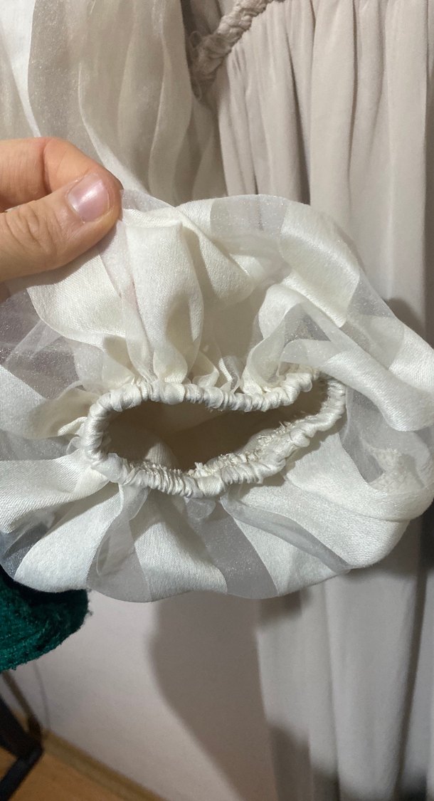 Bej Uzun Kollu Piliseli Kadın Elbise - Görsel 5