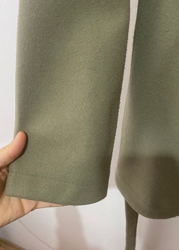 Düğmeli Bej Midi Kadın Kaban - Görsel 4