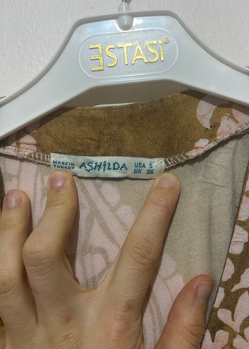 Bohem Uzun Drapeli V Yaka Elbise - Görsel 5