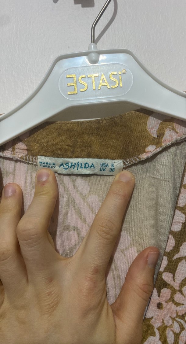 Bohem Uzun Drapeli V Yaka Elbise - Görsel 5