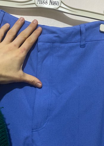 Mavi Kadın Midi Kumaş Pantolon - Görsel 2