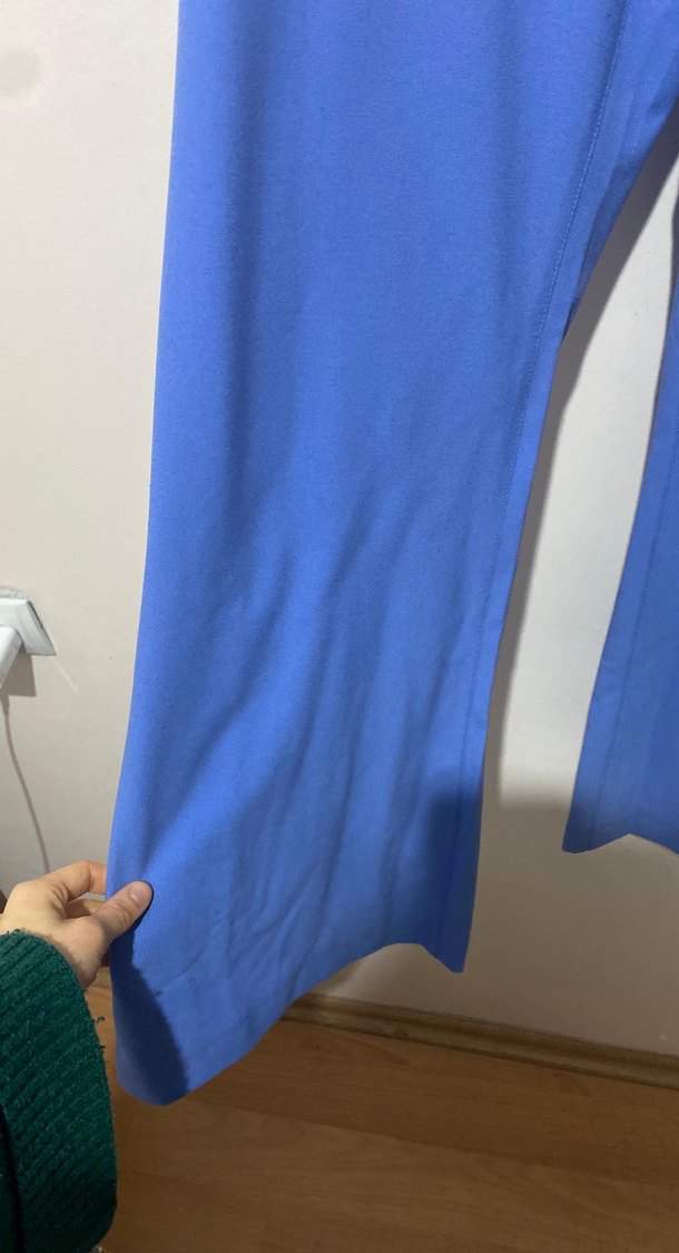 Mavi Kadın Midi Kumaş Pantolon - Görsel 4