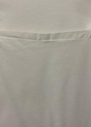 Kadın Beyaz Midi Kısa Kollu Pamuklu Elbise - Görsel 4