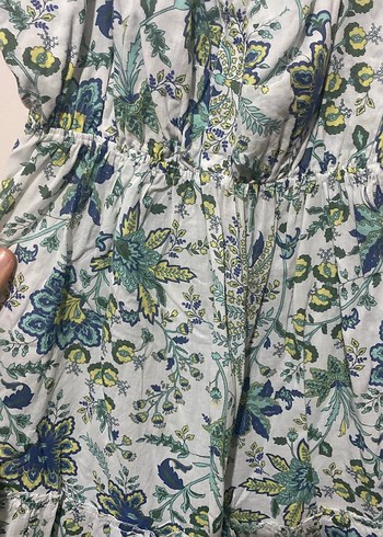 Çiçek Desenli Uzun Bohem Elbise - Görsel 3