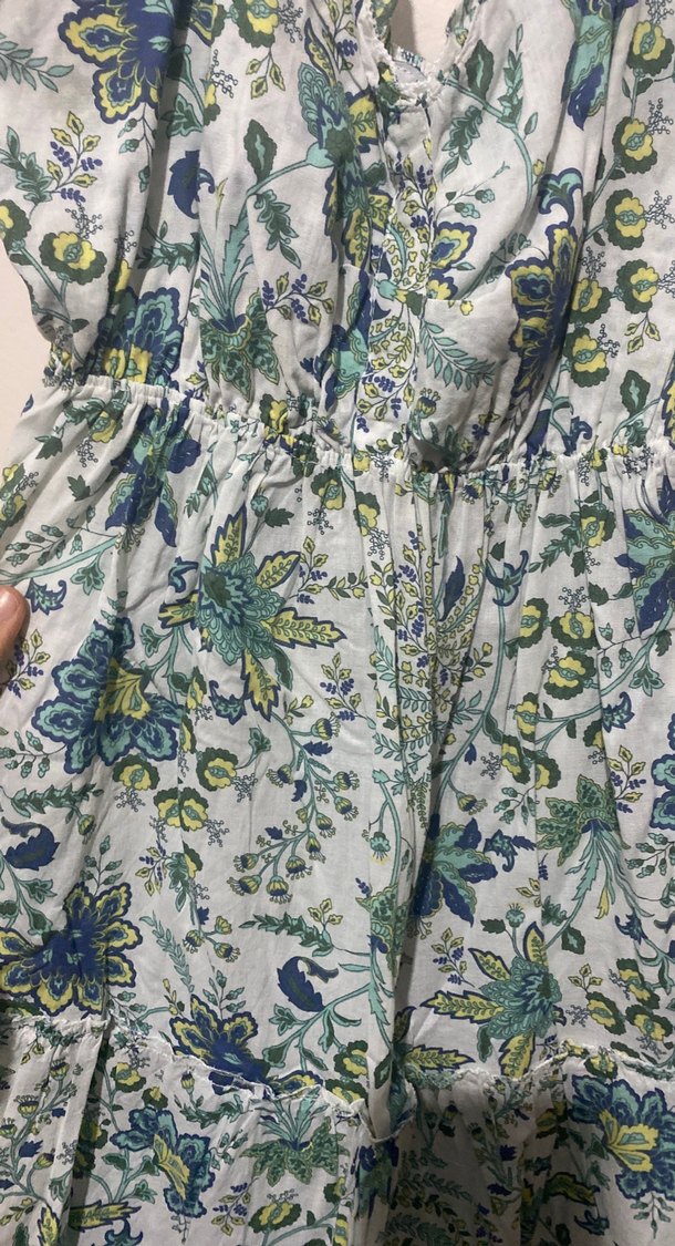 Çiçek Desenli Uzun Bohem Elbise - Görsel 3