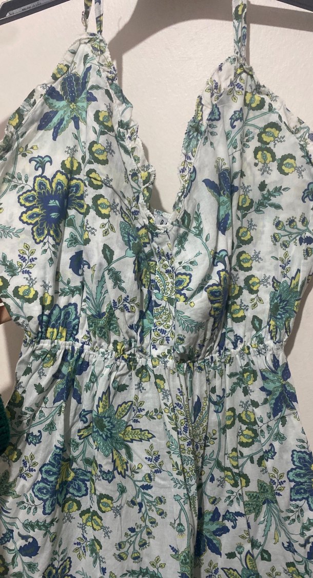 Çiçek Desenli Uzun Bohem Elbise - Görsel 2