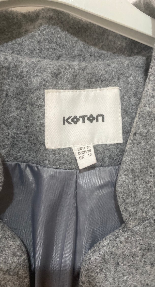 Gri Uzun Kışlık Kaban - Görsel 2