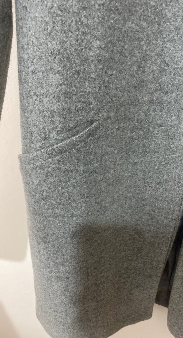 Gri Uzun Kışlık Kaban - Görsel 3