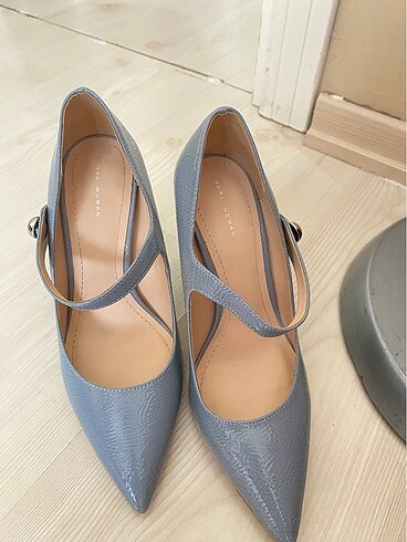 Zara Zara mavi topuklu ayakkabı