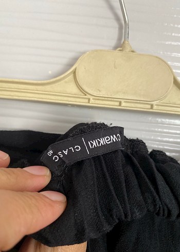 Siyah Keten  Mini Şort - Görsel 3