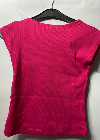 Pembe Kadın Crop Top, Kısa Kollu, Dar Kesim - Görsel 5