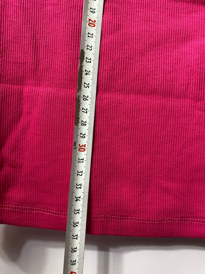 Pembe Kadın Crop Top, Kısa Kollu, Dar Kesim - Görsel 4