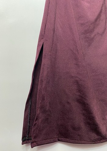 Bordo Midi Mini Etek - Görsel 2