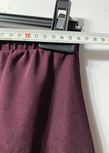 Bordo Midi Mini Etek - Görsel 3