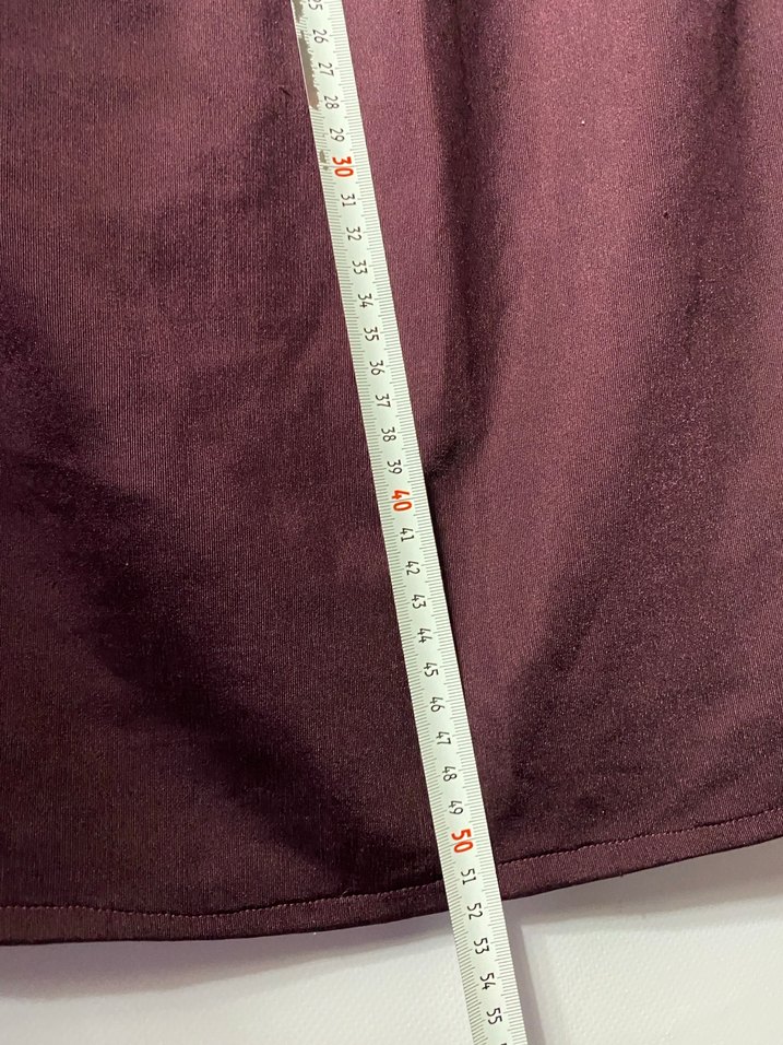 Bordo Midi Mini Etek - Görsel 5