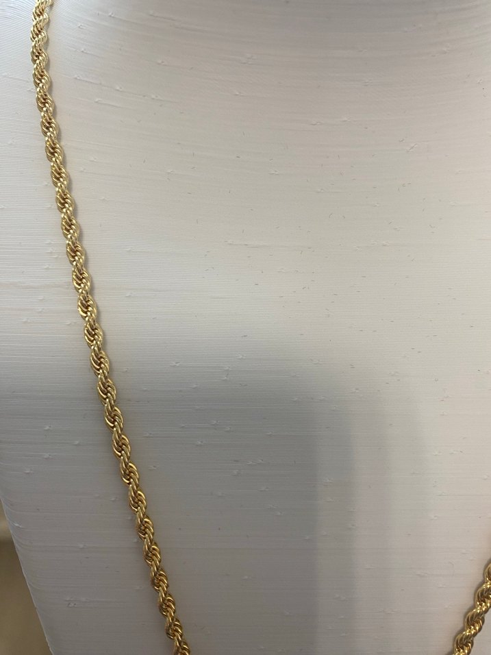 Zincir Detaylı Altın Renk Midi Kolye - Görsel 2