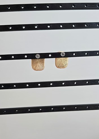 Bordo Düğme Küpe - Görsel 4