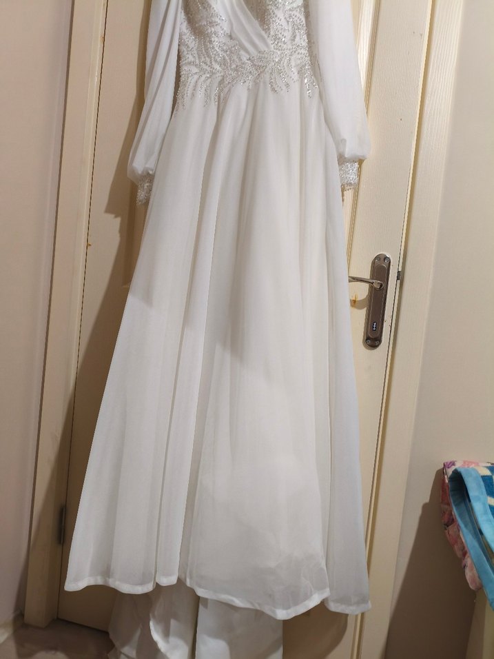 Beyaz Helen Gelinlik - Görsel 5