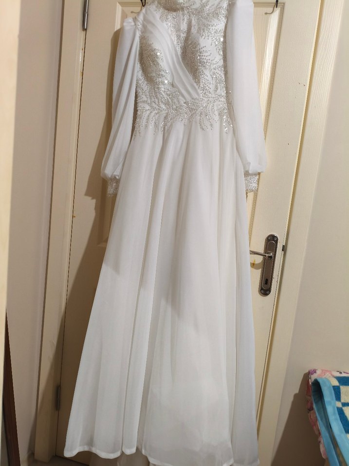 Beyaz Helen Gelinlik - Görsel 4