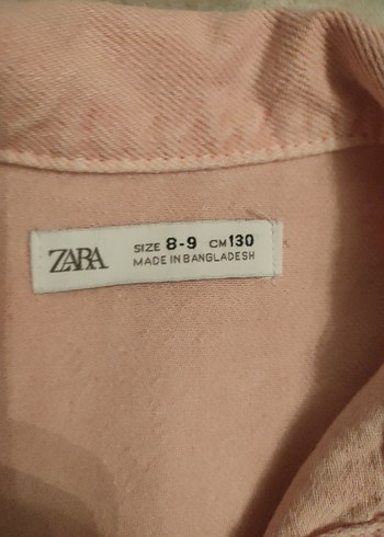 Zara Pudra Rengi Düğmeli Kız Çocuk Ceket 8-9 Yaş Yepyeni