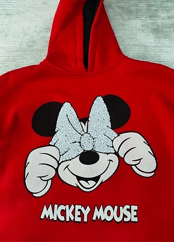 8 Yaş Beden Kız Çocuk Sweatshirt Mickey Mouse 8-9 Yaş 