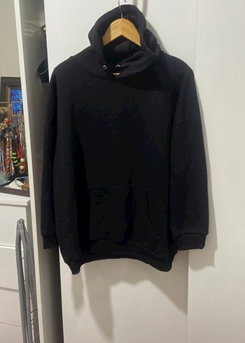 Siyah Kadın Street Wear Sweatshirt