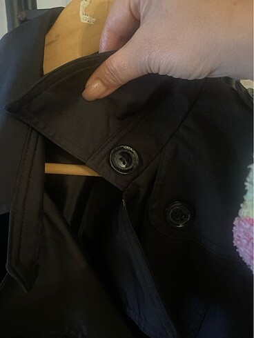 42 Beden siyah Renk Trenchcoat