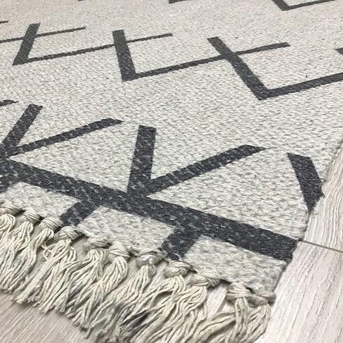  Beden gri Renk El Dokuması Pamuklu Geleneksel Kilim