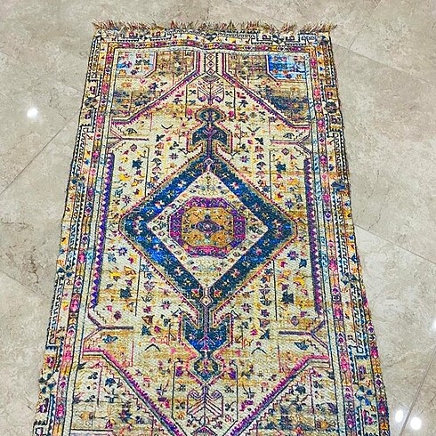 El Dokuması Pamuklu Geleneksel Kilim