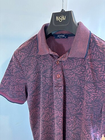Suvari Erkek Tişört yakalı bordo medium
