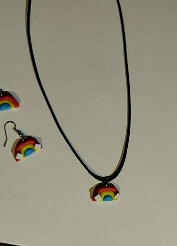 Rainbow Team GÖKKUŞAĞI ???? KÜPE KOLYE SET . YENİ