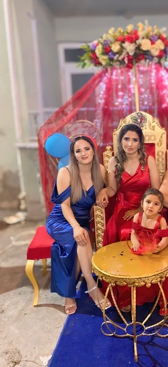 Mavi Drapeli Uzun Abiye Elbise - Görsel 2