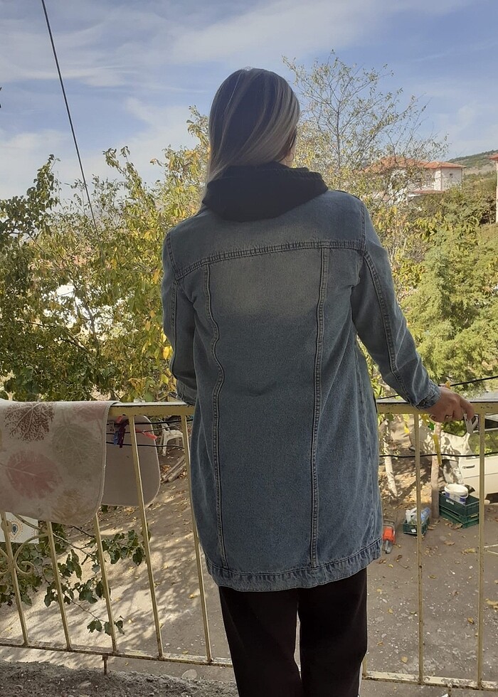 Bayan kot çeket - Görsel 2